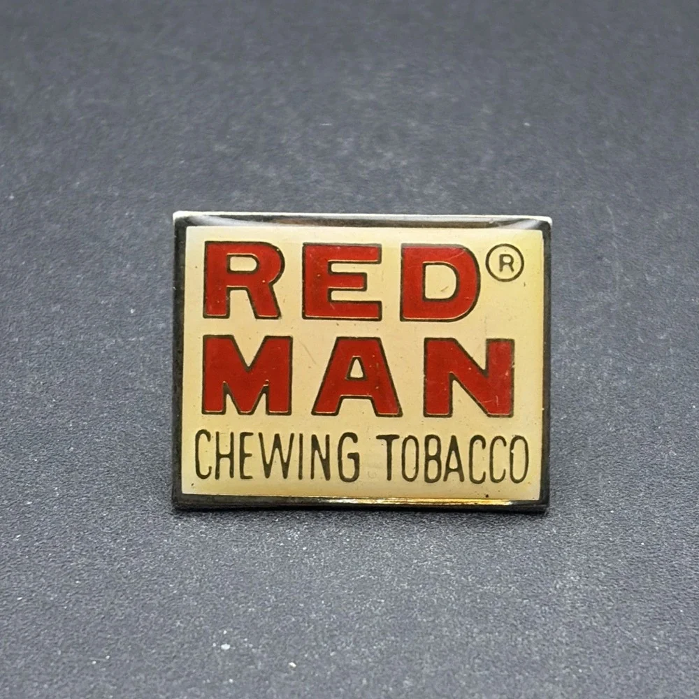 Vintage Red Man Chewing Tobacco Lapel Hat Pin